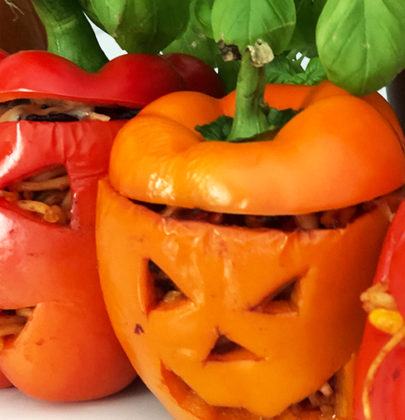 Nadziewane papryki na Halloween