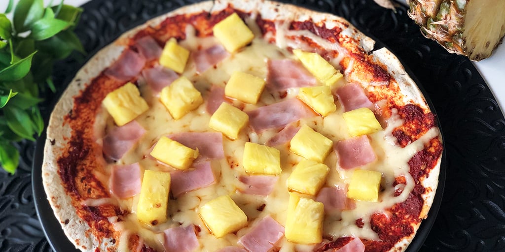 Pizza Hawajska na tortilli - propozycja przygotowania