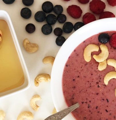 Smoothie malinowo borówkowe