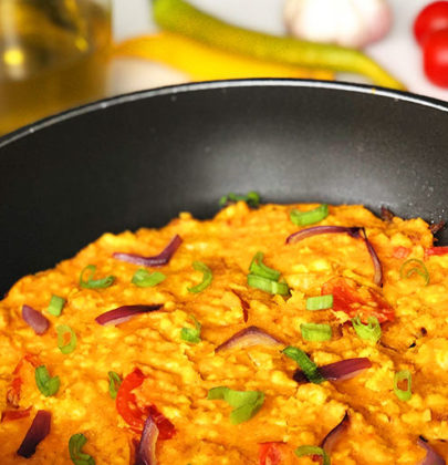 Wegański omlet z tofu