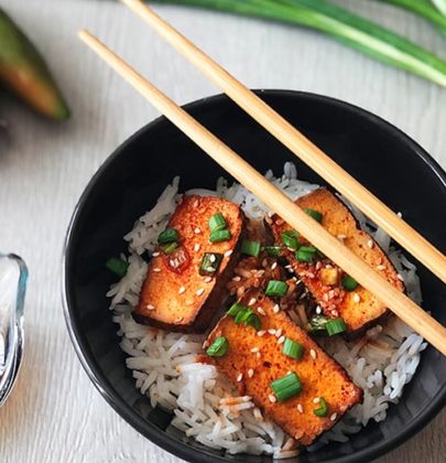 Ryż z tofu na ostro