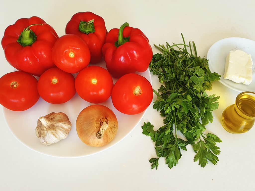 Zupa krem pomidorowo-paprykowa - składniki przed przygotowaniem