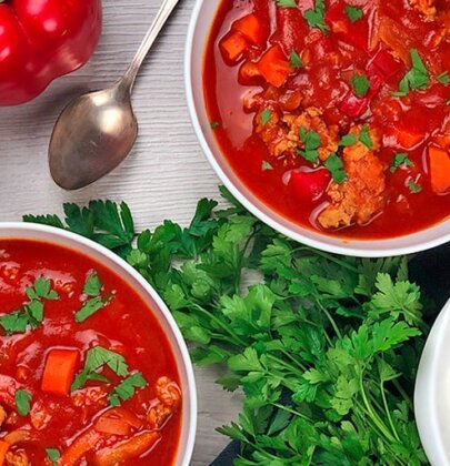 Zupa z mięsem mielonym