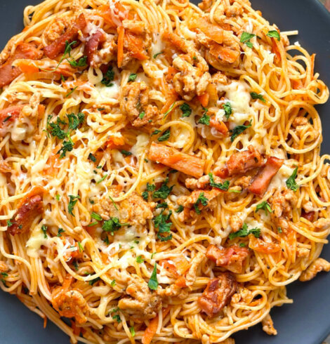 Pikantne spaghetti z mięsem