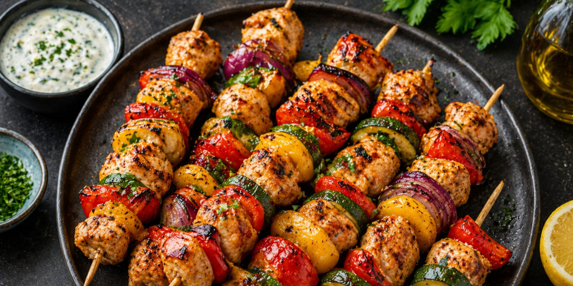 Grillowane szaszłyki z kurczakiem i warzywami - propozycja przygotowania