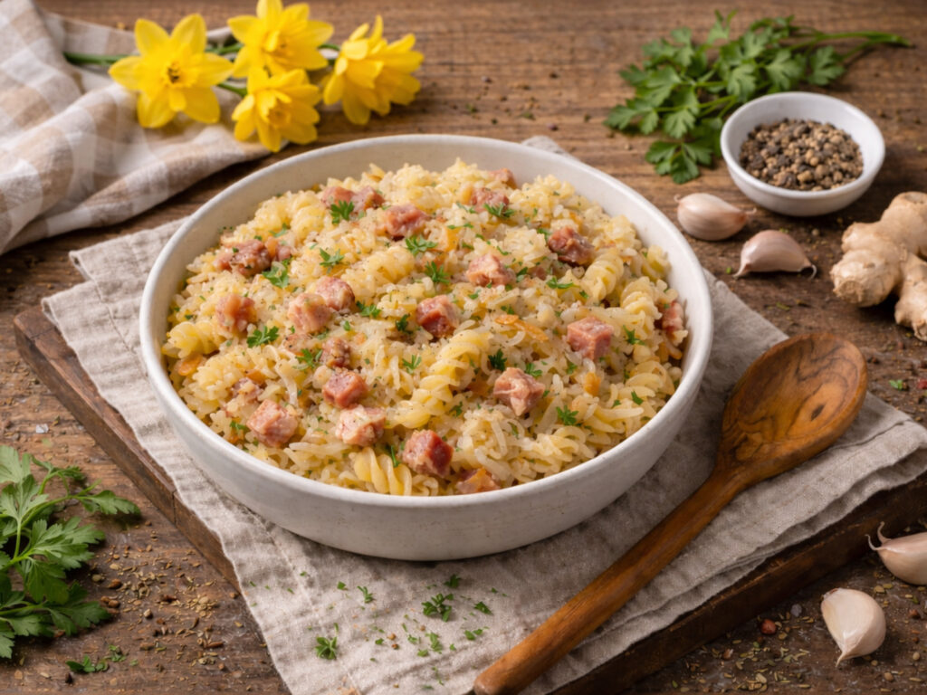 Makaron z kapustą - tradycyjny i prosty przepis - gotowe danie