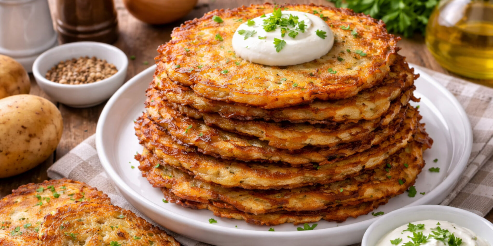 Placki ziemniaczane chrupiące - przepis domowy krok po kroku - propozycja przygotowania