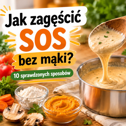 Miniatura poradnika: Jak zagęścić sos bez mąki – 10 prostych sposobów na gęsty sos