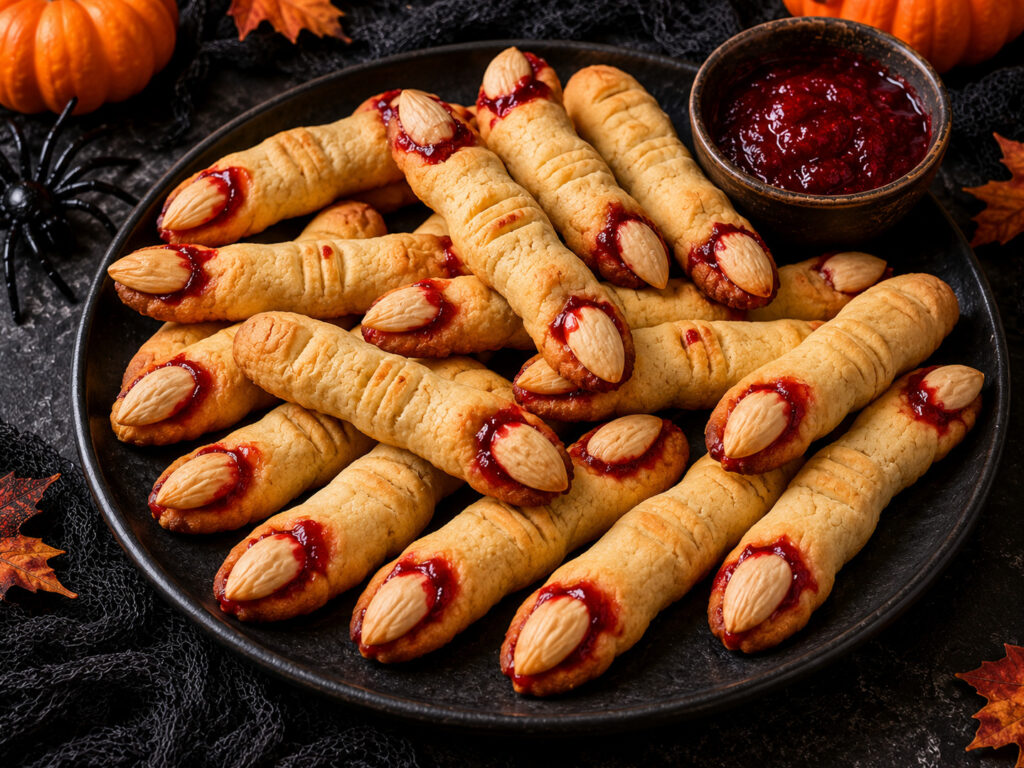 Paluchy wiedźmy - kruche ciasteczka na Halloween - gotowe danie